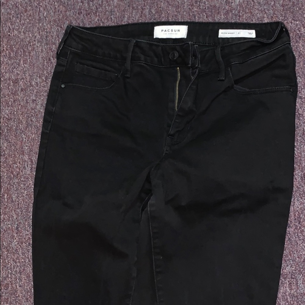 Black denim skinny jeans